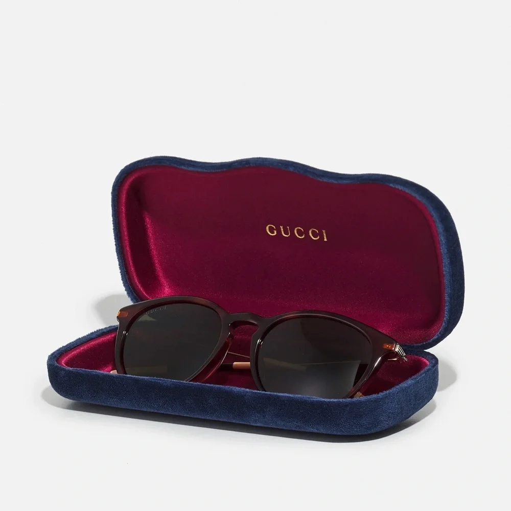 New - Authentic Gucci GG1048S 002 Round Sunglasses